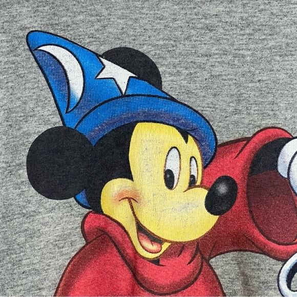 Vintage 90s Walt Disney World 25th Anniversary T-Shirt Gray Cotton Blend Sz XXL - Picture 4 of 14
